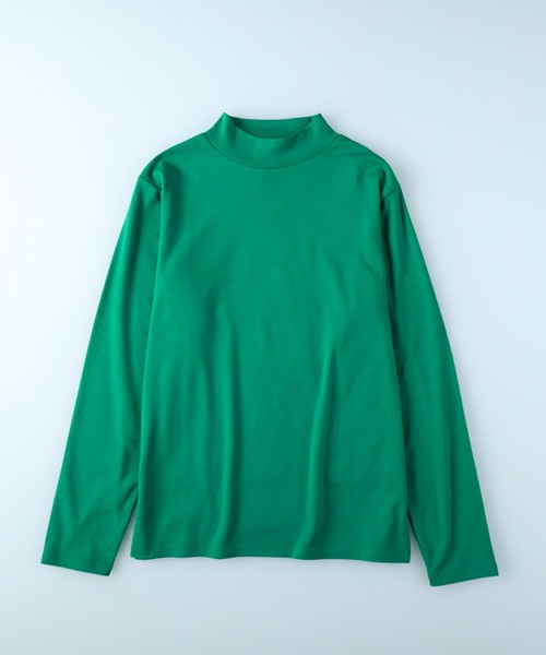 HONEYSUCKLE ROSE（ハニーサックルローズ）の「【HONEYSUCKLE ROSE】モックネックロンＴ（Tシャツ/カットソー・レディース・グリーン/ブルー/イエロー/ホワイト/ブラック/ブラウン・S/M/L）」の12枚目の写真