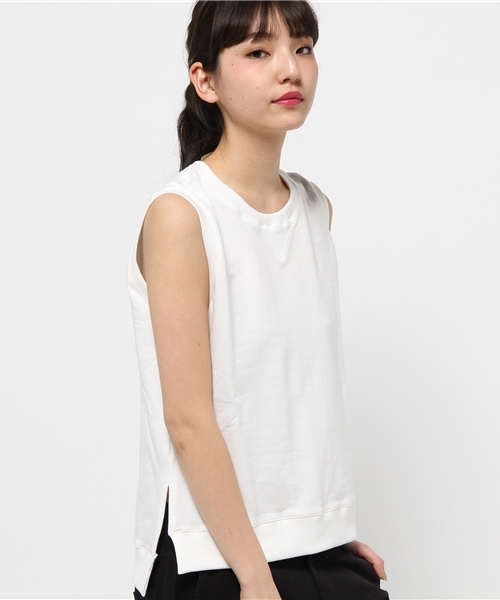CIAOPANIC(チャオパニック)の「【Ciaopanic】 裏毛ベスト(Tシャツ/カットソー・レディース・グレー/アイボリー/ネイビー・FREE)」の1枚目の写真