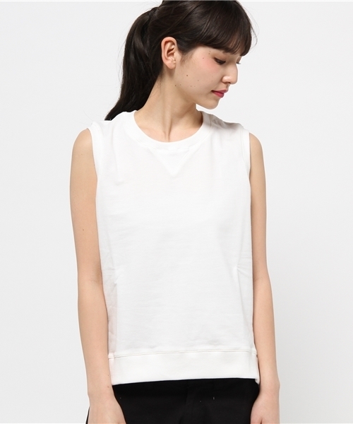 CIAOPANIC(チャオパニック)の「【Ciaopanic】 裏毛ベスト(Tシャツ/カットソー・レディース・グレー/アイボリー/ネイビー・FREE)」の4枚目の写真