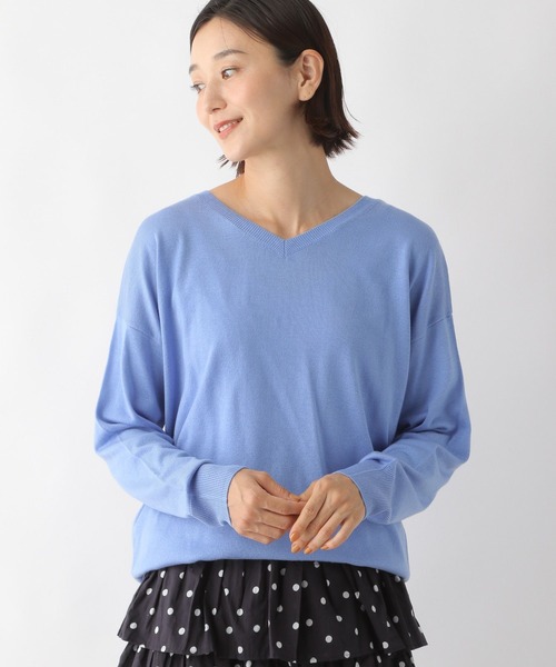 LEPSIM（レプシィム）の「12ゲージ洗えるドレーププルオーバー 294925（ニット/セーター・レディース・ネイビー/ピンク/ブルー/グリーン/グレイッシュベージュ・FREE）」の5枚目の写真