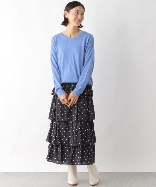 LEPSIM（レプシィム）の「12ゲージ洗えるドレーププルオーバー 294925（ニット/セーター・レディース・ネイビー/ピンク/ブルー/グリーン/グレイッシュベージュ・FREE）」の19枚目の写真