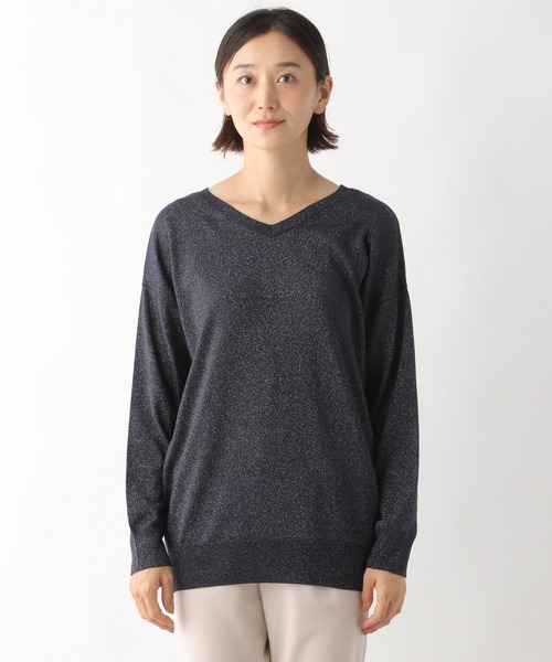 LEPSIM（レプシィム）の「12ゲージ洗えるドレーププルオーバー 294925（ニット/セーター・レディース・ネイビー/ピンク/ブルー/グリーン/グレイッシュベージュ・FREE）」の16枚目の写真