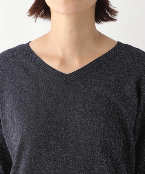 LEPSIM（レプシィム）の「12ゲージ洗えるドレーププルオーバー 294925（ニット/セーター・レディース・ネイビー/ピンク/ブルー/グリーン/グレイッシュベージュ・FREE）」の7枚目の写真