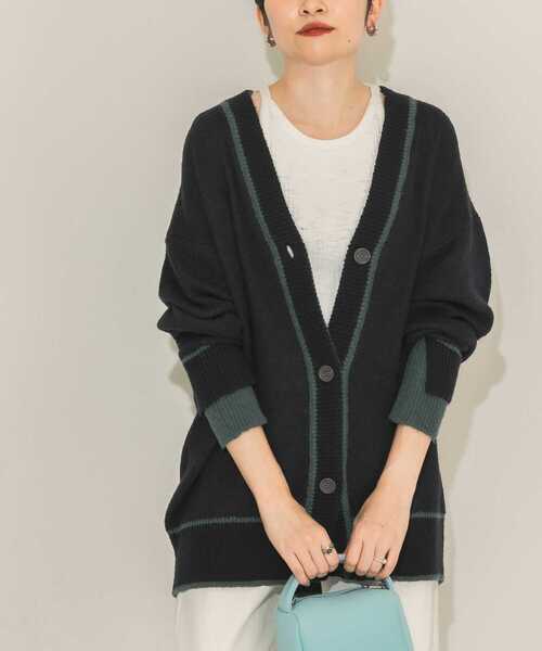 KBF（ケイビーエフ）の「バイカラーリバーシブルニットカーディガン（カーディガン/ボレロ・レディース・ネイビー/オフホワイト/グレー・ONE）」の20枚目の写真