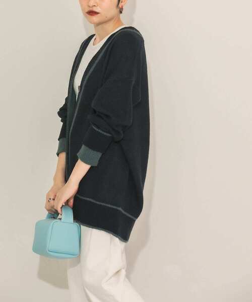 KBF（ケイビーエフ）の「バイカラーリバーシブルニットカーディガン（カーディガン/ボレロ・レディース・ネイビー/オフホワイト/グレー・ONE）」の22枚目の写真