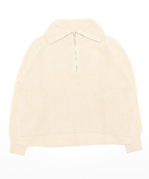 STYLEBLOCK(スタイルブロック)の「バルキーハーフジップニットプルオーバー(ニット/セーター・レディース・レッド系その他/ライム/グレイッシュベージュ/アイボリー/ブラック・M)」の11枚目の写真