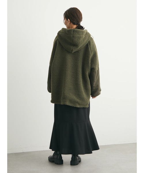 Green Parks（グリーンパークス）の「ハーフジップボアブルゾン