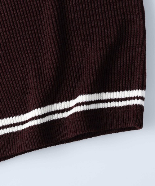 BACK NUMBER（バックナンバー）の「【BACK NUMBER】Ｖラインニットベスト（ベスト・メンズ・ワイン/ネイビー・M/L）」の7枚目の写真