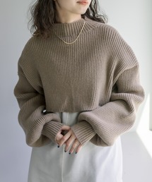 mystic | 【着回し抜群/SETアイテム】レイヤードボレロブラウスSET(ニット/セーター)