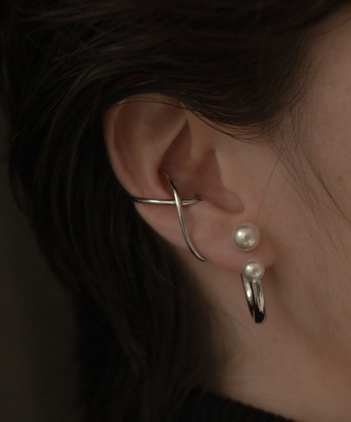 novice】Cross Line Ear Cuff（イヤーカフ）｜novice