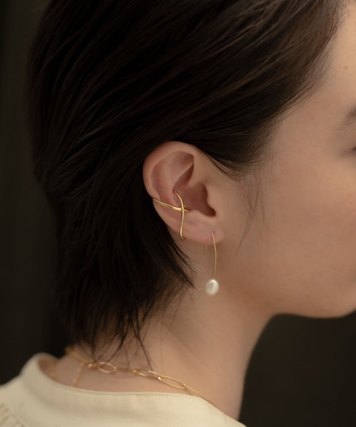 novice】Cross Line Ear Cuff（イヤーカフ）｜novice