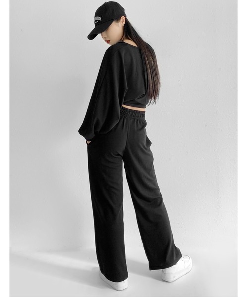 LVEU.(ラブユ.)の「Layered cardigan 3-piece set / レイヤードカーディガン3点セット(セットアップ・レディース・ブラック・FREE)」の4枚目の写真