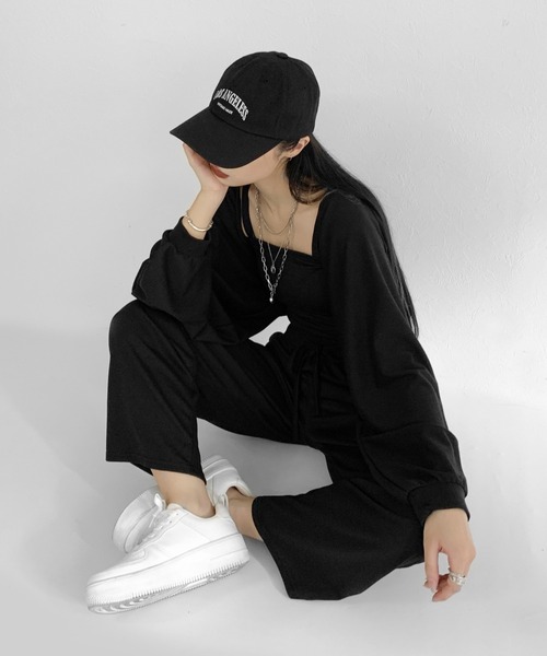 LVEU.(ラブユ.)の「Layered cardigan 3-piece set / レイヤードカーディガン3点セット(セットアップ・レディース・ブラック・FREE)」の5枚目の写真