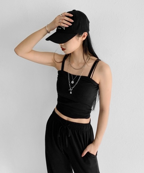 LVEU.(ラブユ.)の「Layered cardigan 3-piece set / レイヤードカーディガン3点セット(セットアップ・レディース・ブラック・FREE)」の12枚目の写真
