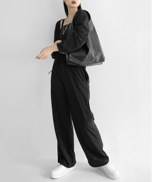 LVEU.(ラブユ.)の「Layered cardigan 3-piece set / レイヤードカーディガン3点セット(セットアップ・レディース・ブラック・FREE)」の14枚目の写真