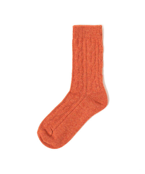 B:MING by BEAMS(ビーミングバイビームス)の「H FOOT WEAR / ケーブルソックス(ソックス/靴下・レディース・ライトグレー/オレンジ/イエロー/ブラウン系その他・ONE SIZE)」の1枚目の写真