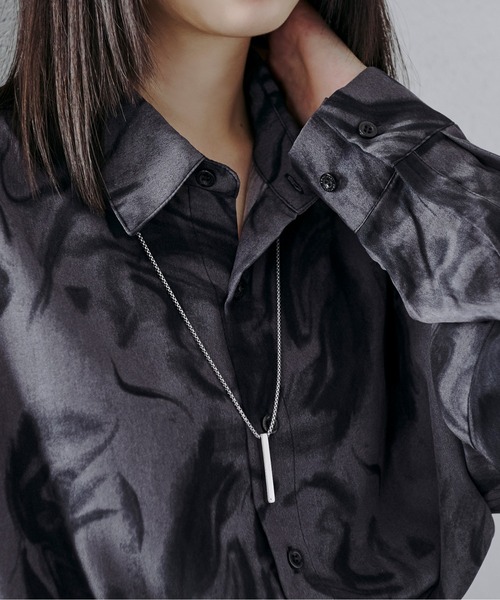 Ellno Loset(エルノロゼット)の「BLURレギュラーシャツ(シャツ/ブラウス・メンズ・ブラック系/グレー系・MEDIUM/LARGE)」の20枚目の写真