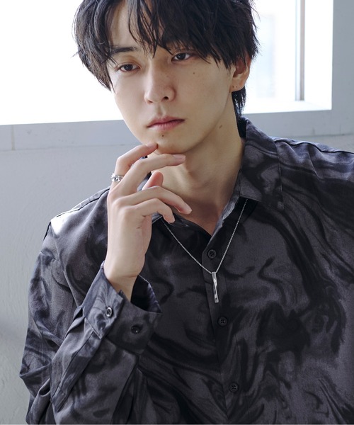 Ellno Loset(エルノロゼット)の「BLURレギュラーシャツ(シャツ/ブラウス・メンズ・ブラック系/グレー系・MEDIUM/LARGE)」の22枚目の写真