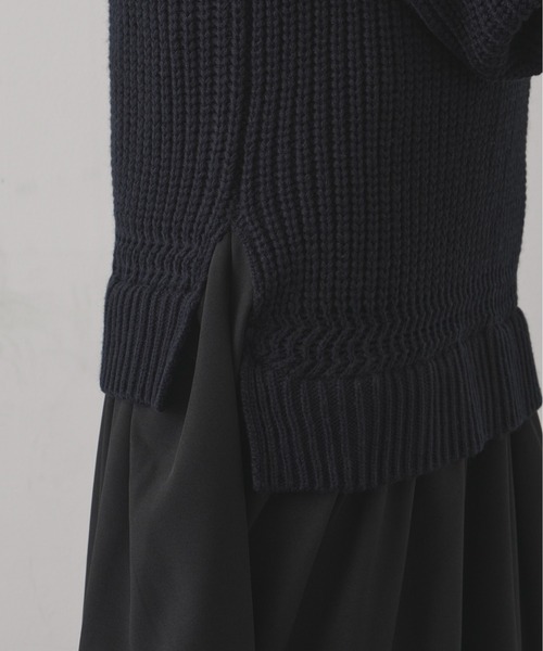 Libra Cue（リブラ キュー）の「ドッキングニットワンピース（ワンピース・レディース・ネイビー/アイボリー・FREE）」の20枚目の写真