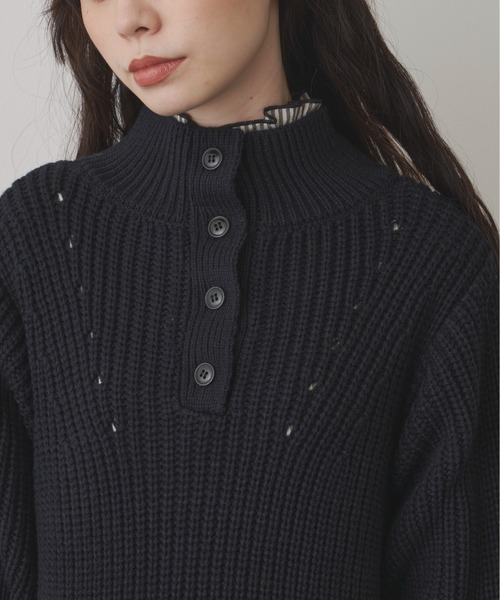 Libra Cue（リブラ キュー）の「ドッキングニットワンピース（ワンピース・レディース・ネイビー/アイボリー・FREE）」の17枚目の写真