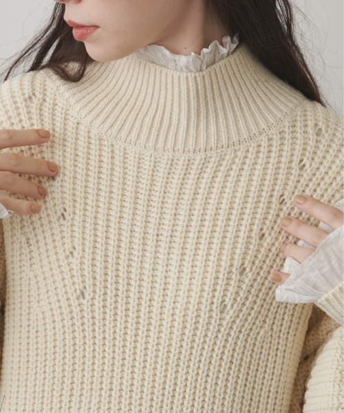 Libra Cue（リブラ キュー）の「ドッキングニットワンピース（ワンピース・レディース・ネイビー/アイボリー・FREE）」の8枚目の写真