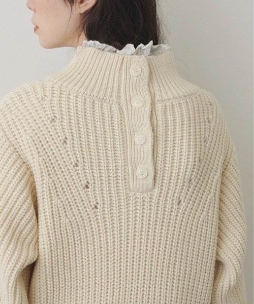 Libra Cue（リブラ キュー）の「ドッキングニットワンピース（ワンピース・レディース・ネイビー/アイボリー・FREE）」の9枚目の写真