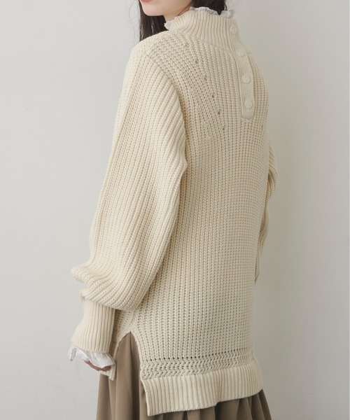 Libra Cue（リブラ キュー）の「ドッキングニットワンピース（ワンピース・レディース・ネイビー/アイボリー・FREE）」の7枚目の写真