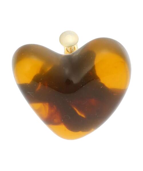 Green　Parks（グリーンパークス）の「・HALF TIME ハートイヤリング（イヤリング・レディース・ブラウン/アイボリー/グレー・FREE）」の7枚目の写真