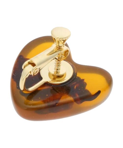 Green　Parks（グリーンパークス）の「・HALF TIME ハートイヤリング（イヤリング・レディース・ブラウン/アイボリー/グレー・FREE）」の8枚目の写真