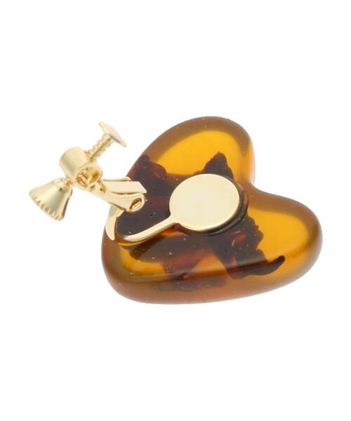 Green　Parks（グリーンパークス）の「・HALF TIME ハートイヤリング（イヤリング・レディース・ブラウン/アイボリー/グレー・FREE）」の9枚目の写真