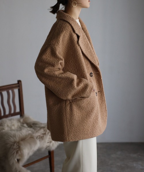 カールウールライクテーラーコート（テーラードジャケット）｜Bonjour