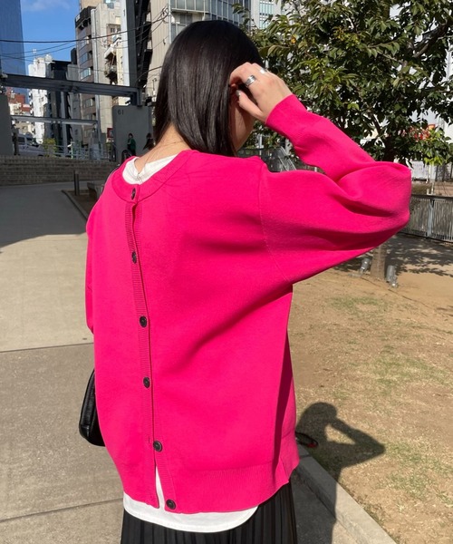 niko and...（ニコアンド）の「アラカル2WAYニットカーディガン（カーディガン/ボレロ・レディース・ピンク/ブルー/ブラック/ライトグレー/グリーン/イエロー・FREE）」の18枚目の写真