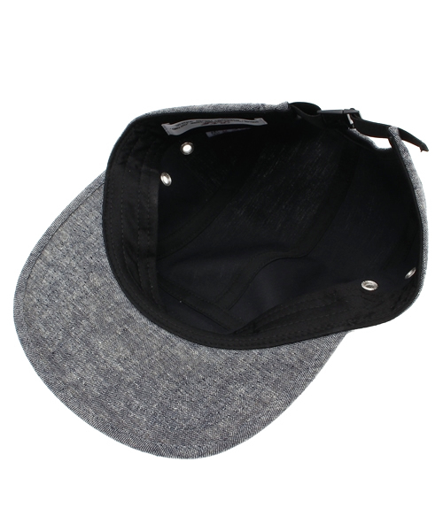 Denime（ドゥニーム）の「OVER DYE DENIM JET CAP/オーバーダイデニムジェットキャップ（キャップ・メンズ・インディゴブルー/ストライプ・FREE）」の6枚目の写真