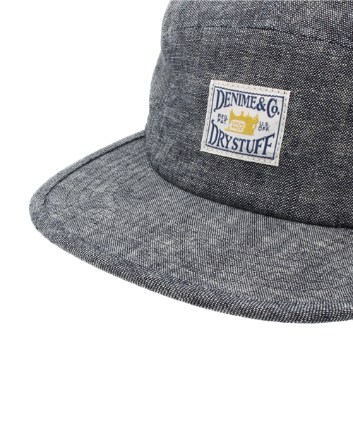 Denime（ドゥニーム）の「OVER DYE DENIM JET CAP/オーバーダイデニムジェットキャップ（キャップ・メンズ・インディゴブルー/ストライプ・FREE）」の7枚目の写真