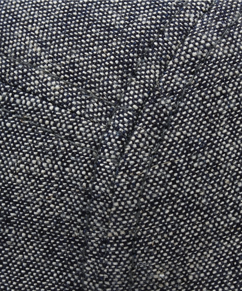 Denime（ドゥニーム）の「OVER DYE DENIM JET CAP/オーバーダイデニムジェットキャップ（キャップ・メンズ・インディゴブルー/ストライプ・FREE）」の11枚目の写真