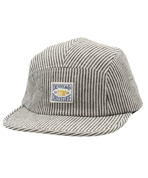 Denime（ドゥニーム）の「OVER DYE DENIM JET CAP/オーバーダイデニムジェットキャップ（キャップ・メンズ・インディゴブルー/ストライプ・FREE）」の12枚目の写真