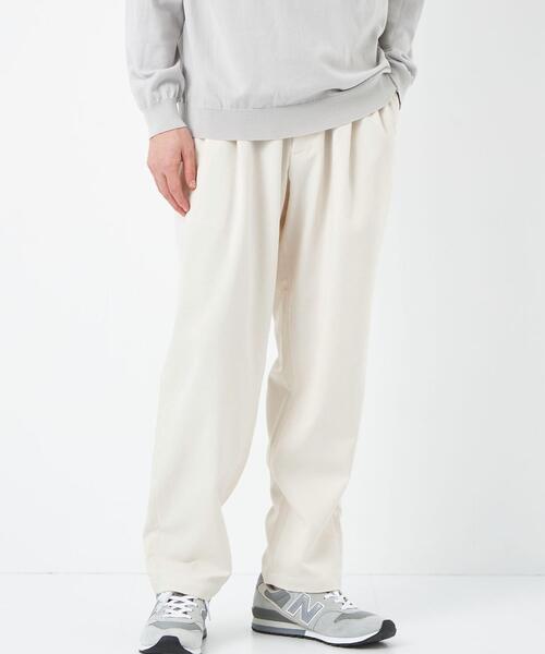 green label relaxing(グリーンレーベルリラクシング)の「TRカルゼ 2プリーツ テーパード パンツ -ストレッチ-(その他パンツ・メンズ・ネイビー/オフホワイト・S/M/L)」の6枚目の写真