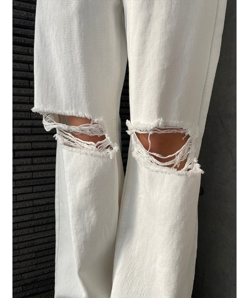 ENVYM（アンビー）の「ダメージCOLORPT（その他パンツ・レディース・ピンク/ホワイト/ブラック・SMALL/MEDIUM）」の15枚目の写真