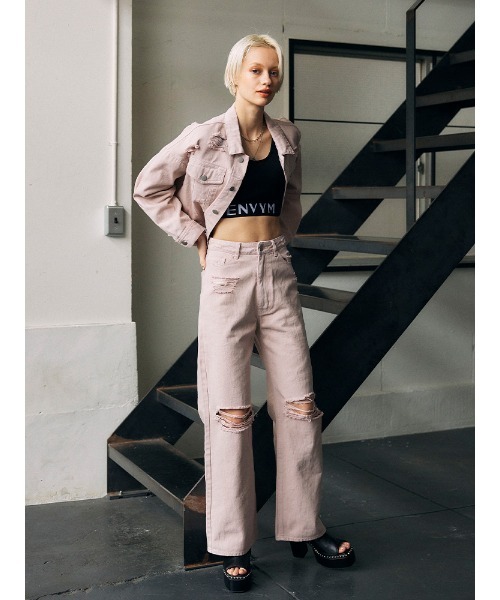 ENVYM（アンビー）の「ダメージCOLORPT（その他パンツ・レディース・ピンク/ホワイト/ブラック・SMALL/MEDIUM）」の17枚目の写真