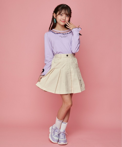 JENNI love(ジェニィラブ)の「ボックスプリーツスカパン(その他パンツ・キッズ・ベージュ/オフホワイト/ブラック・130cm/140cm/150cm/160cm)」の7枚目の写真