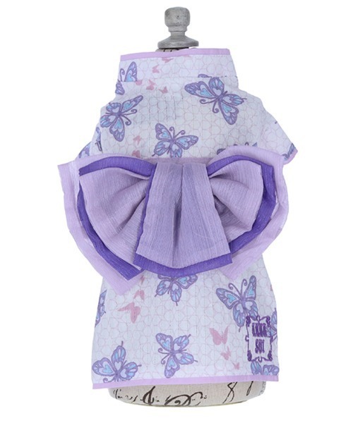 浴衣 アナスイ ANNA SUI 花柄 歯車 オリエンタル 紫 パープル 浴衣