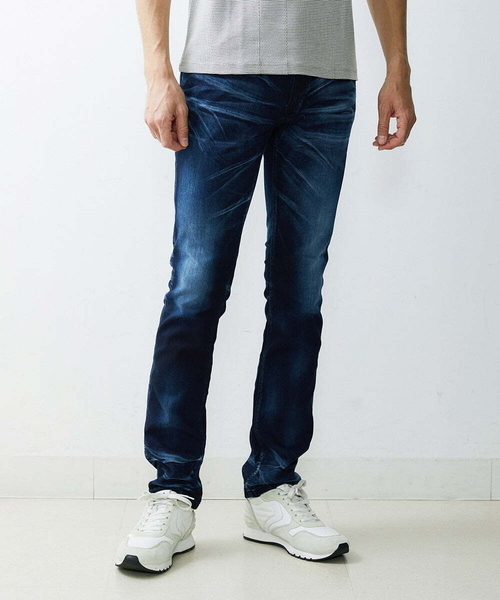 MICHEL KLEIN HOMME (ミッシェルクランオム)の「《日本製》ディープブルーデニムパンツ(デニムパンツ・メンズ・ネイビー/ブルー・MEDIUM/LARGE/X-LARGE)」の4枚目の写真