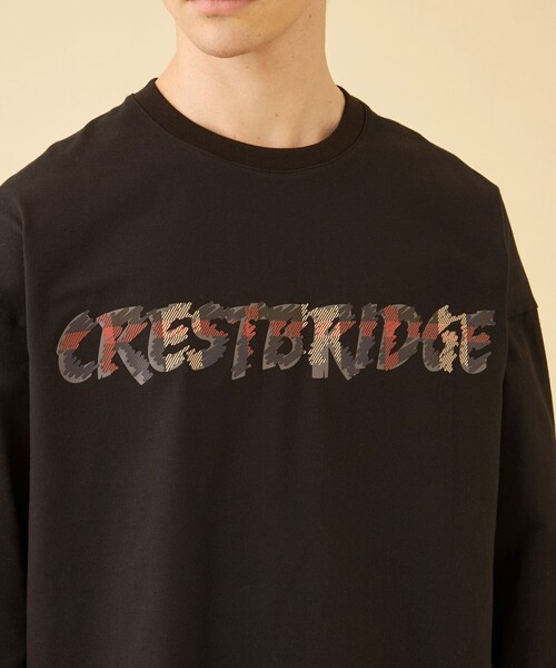 CB CRESTBRIDGE（シービークレストブリッジ）の「レイヤーチェックロゴグラフィックロンT（Tシャツ/カットソー・メンズ・ブラック/オフホワイト・XL/L/M）」の3枚目の写真