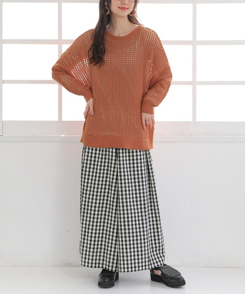 n'OrLABEL（ノアールレーベル）の「【廃盤】『前後2wayメッシュドルマンニット』（ニット/セーター・レディース・オレンジ/ネイビー/ライトグリーン/ナチュラル/ブラック・FREE）」の14枚目の写真