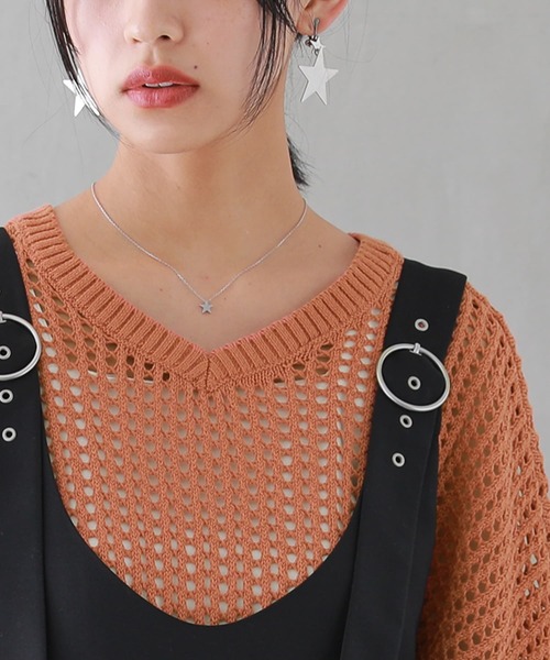 n'OrLABEL（ノアールレーベル）の「【廃盤】『前後2wayメッシュドルマンニット』（ニット/セーター・レディース・オレンジ/ネイビー/ライトグリーン/ナチュラル/ブラック・FREE）」の16枚目の写真