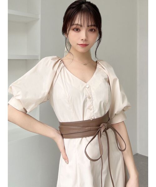 RESEXXY（リゼクシー）の「フロントリボンサッシュベルト（ベルト・レディース・ブラウン/モカ・FREE）」の4枚目の写真