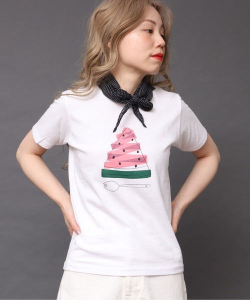 peu pres（プープレ）の「すいかTシャツ（Tシャツ/カットソー・レディース・ホワイト・FREE）」の7枚目の写真