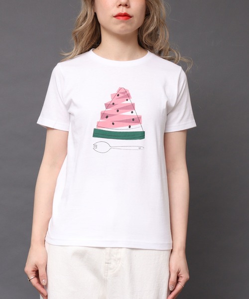 peu pres（プープレ）の「すいかTシャツ（Tシャツ/カットソー・レディース・ホワイト・FREE）」の14枚目の写真