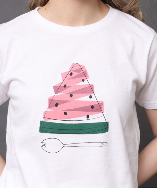 peu pres（プープレ）の「すいかTシャツ（Tシャツ/カットソー・レディース・ホワイト・FREE）」の20枚目の写真