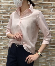 Pitta Re:) | 綿100% やわらかガーゼ レギュラー 七分袖カジュアルシャツ(シャツ/ブラウス)